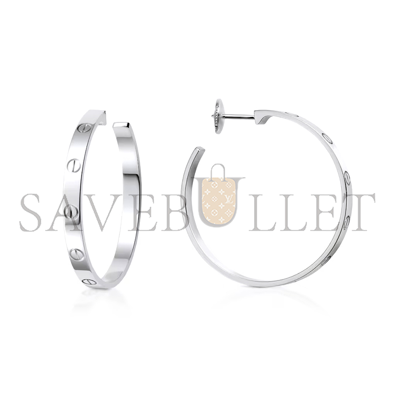 CARTIER LOVE HOOP EARRINGS, LARGE MODEL B8028300